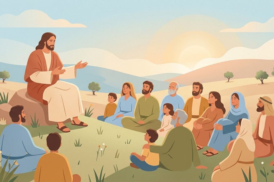 Notre Père - Illustration prière catholique